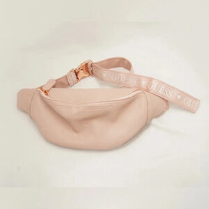 Guess Jeans Pastel Baby Pink Rosegold Hardware Fanny Pack Bag Purse